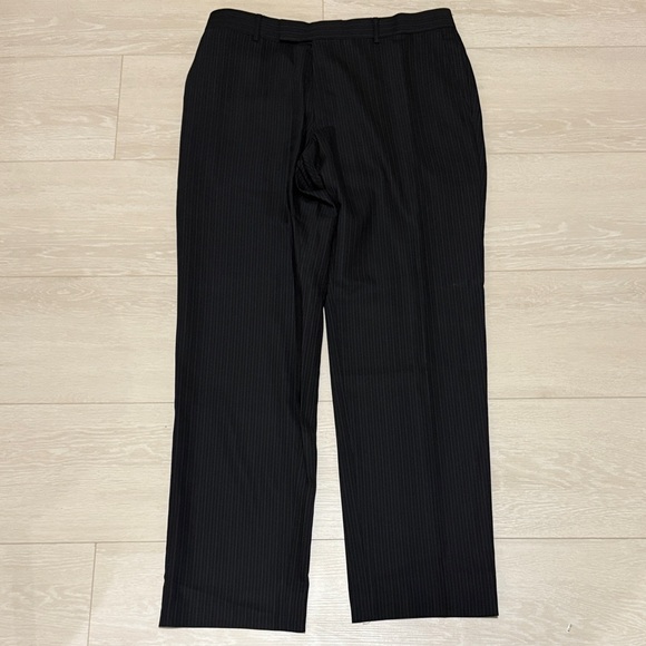 HUGO Black Pinstripe Dress Pants 36R - Picture 2 of 7